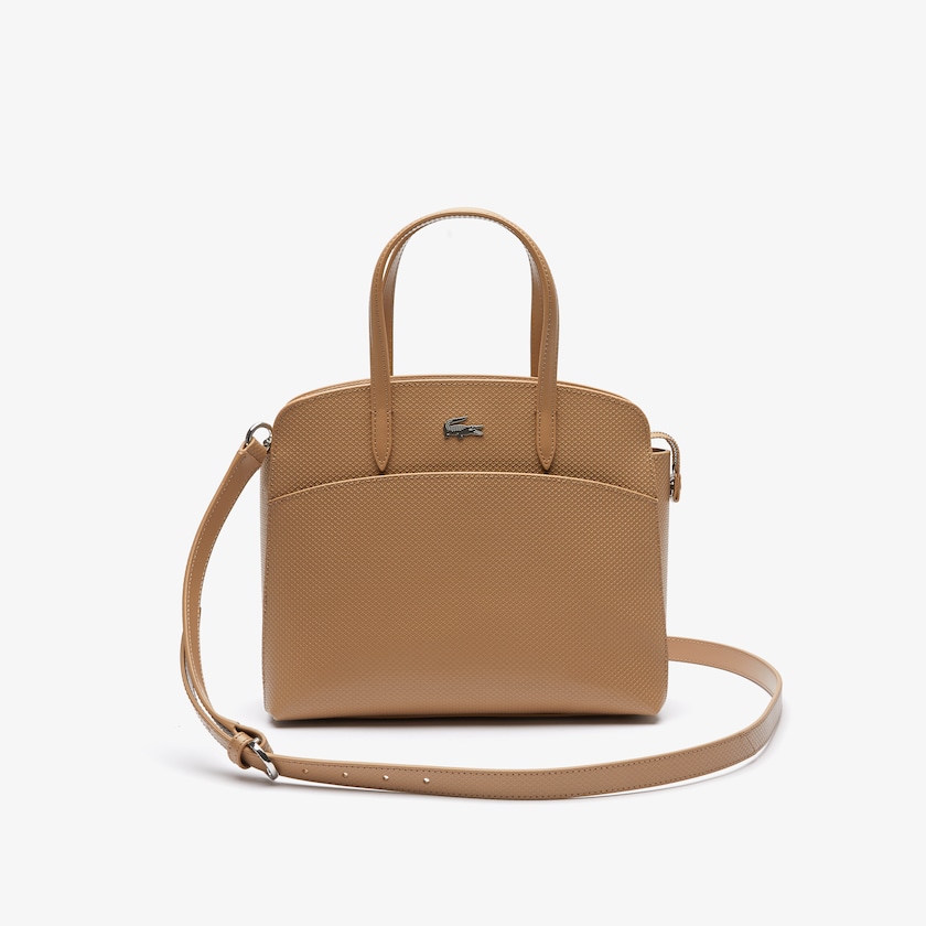 Bolsa de Mão Lacoste Feminino Caqui Chantaco Piqué Leather JB2-93879Q5