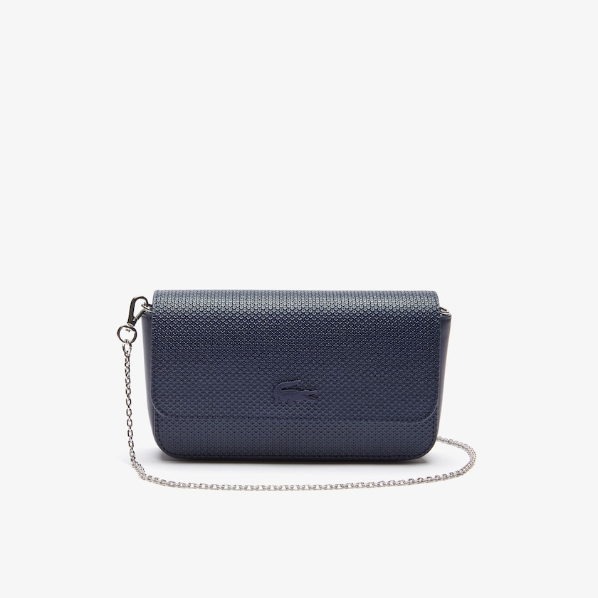 Bolsas Lacoste Feminino Azul Marinho Escuro Chantaco Matte Piqué Leather Flap Belt Bag SP5-19811F9