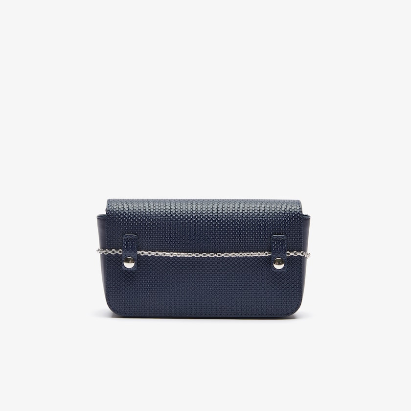 Bolsas Lacoste Feminino Azul Marinho Escuro Chantaco Matte Piqué Leather Flap Belt Bag SP5-19811F9