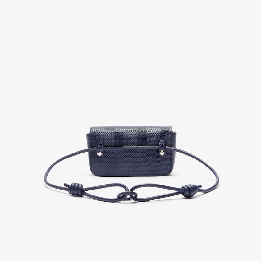 Bolsas Lacoste Feminino Azul Marinho Escuro Chantaco Matte Piqué Leather Flap Belt Bag SP5-19811F9