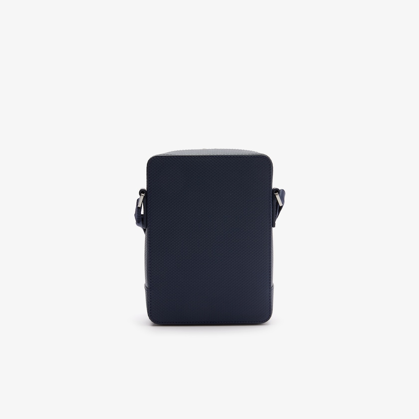 Bolsas Lacoste Masculino Azul Marinho Chantaco Matte Stitched Leather Vertical Camera Bag UI5-97249E0