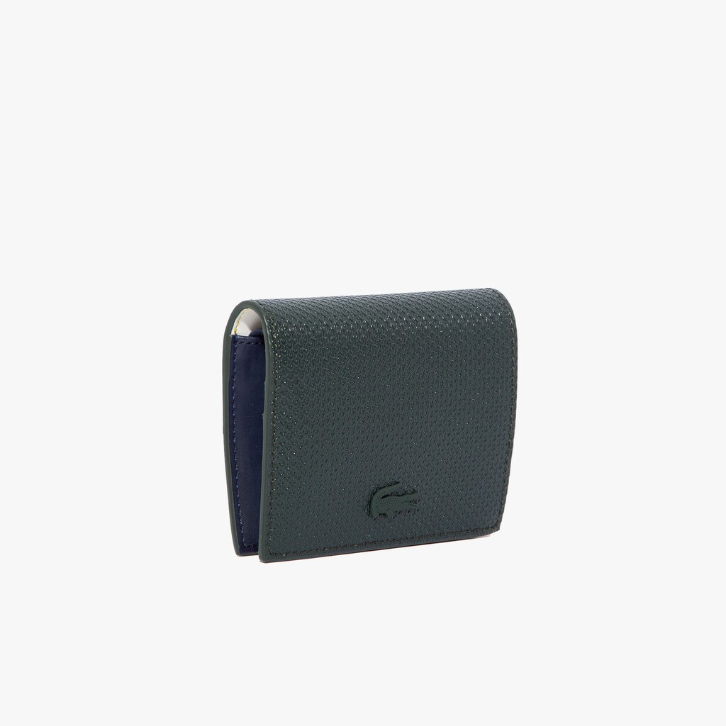 Bolsas Lacoste Feminino Verdes Escuro Chantaco Nœud Small Piqué Leather Snap Coin Pouch TO3-80448L5