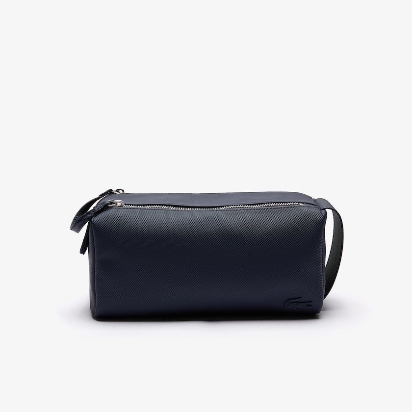 Bolsas Lacoste Masculino Azul Marinho Classic Double Zip Petit Piqué Toilet Kit WC1-27192F9