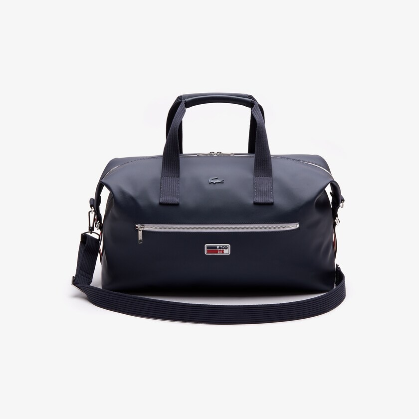 Bolsas Lacoste Masculino Azul Marinho Azuis Branco Vermelhas Classic Tricolour Accents Weekender Bag PG1-03350C8