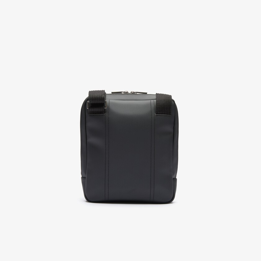 Bolsas Lacoste Masculino Pretas Classic Zippered Pocket Rectangular Crossbody Bag EV4-87418S9