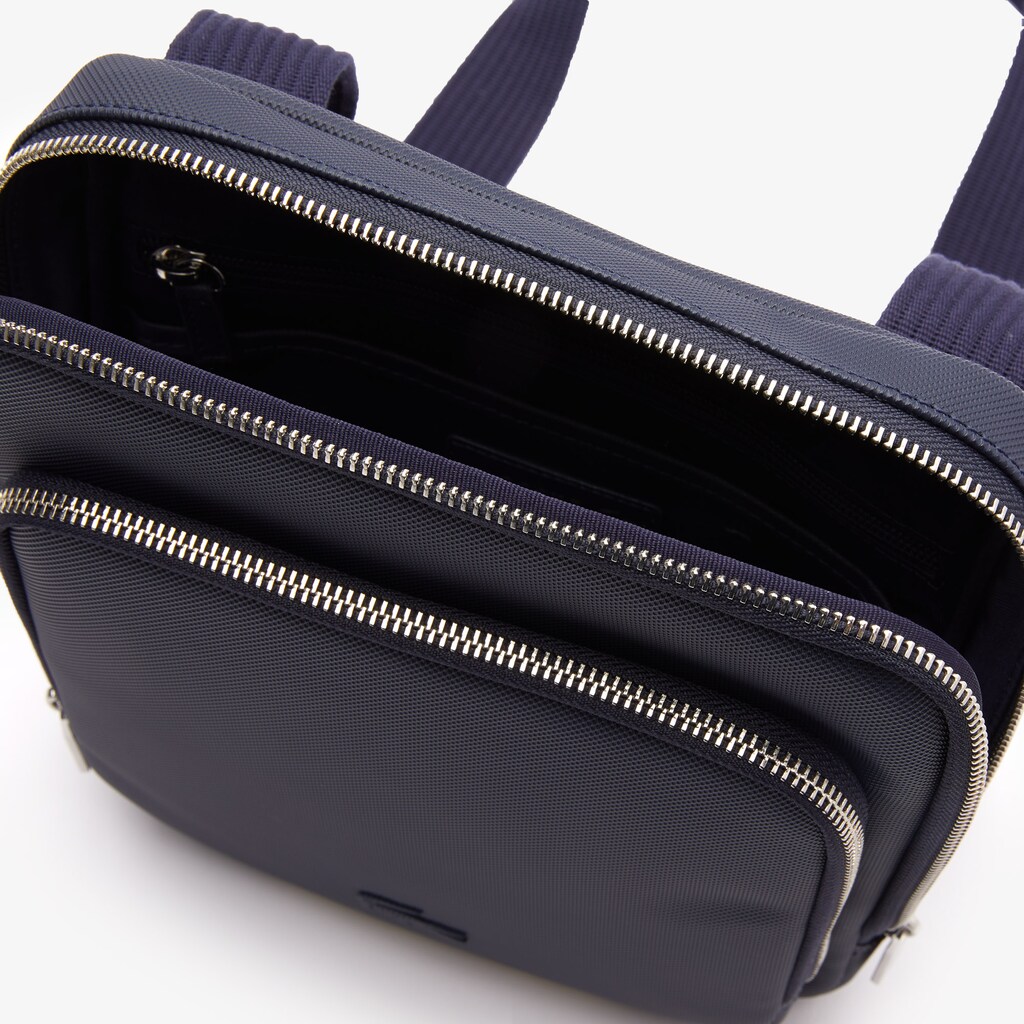 Bolsas Lacoste Masculino Azul Marinho Classic Zippered Pocket Rectangular Crossbody Bag VT1-01900Q3