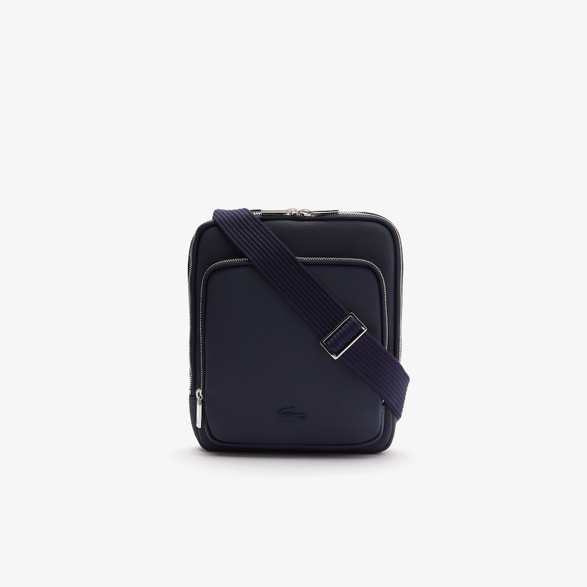 Bolsas Lacoste Masculino Azul Marinho Classic Zippered Pocket Rectangular Crossbody Bag VT1-01900Q3