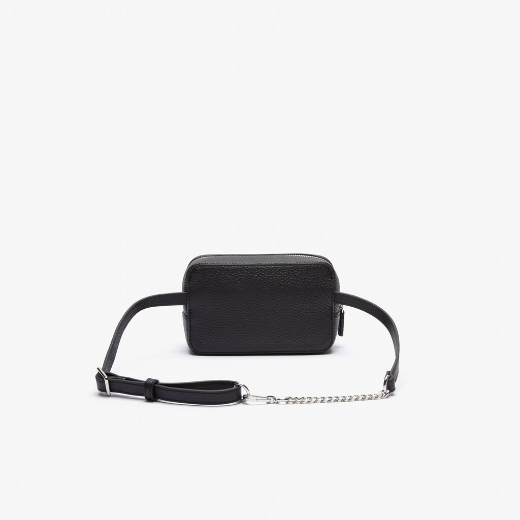 Bolsas Lacoste Feminino Pretas Croco Crew Embossed Logo Grained Leather Belt Bag QK1-49894P6