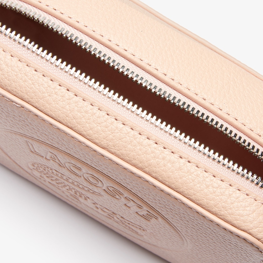 Bolsas Lacoste Feminino Rosa Croco Crew Embossed Logo Grained Leather Belt Bag YR9-21322H4