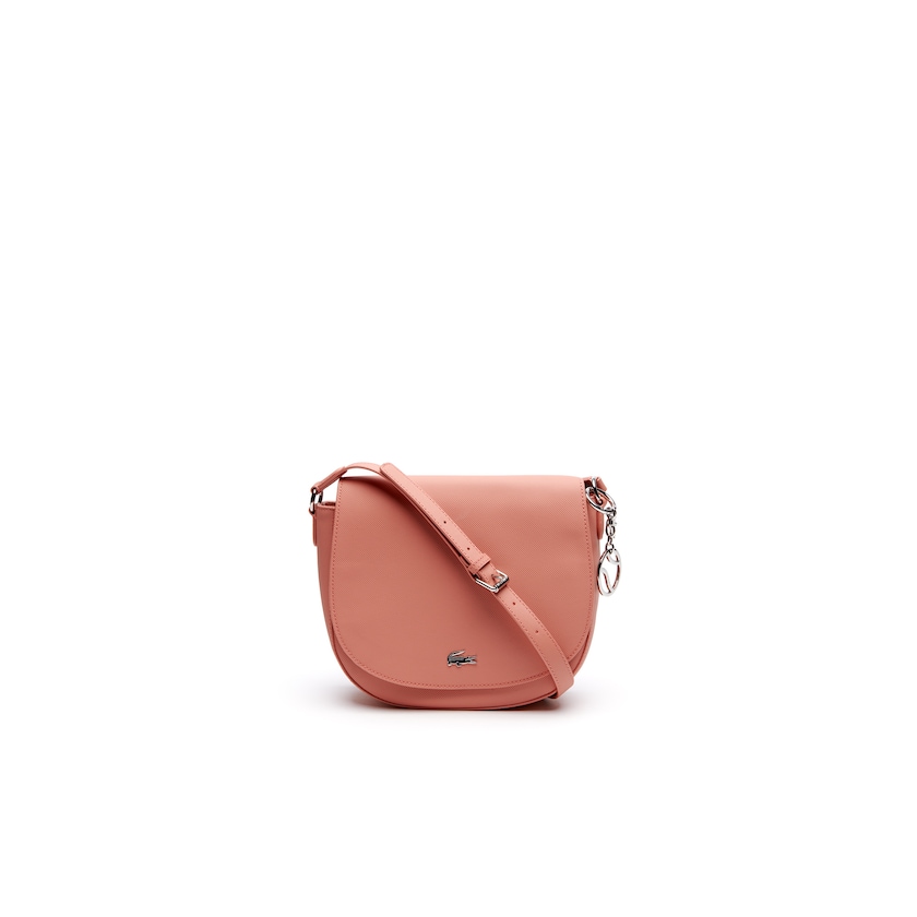 Bolsas Lacoste Feminino Rosa Daily Classic Coated Piqué Canvas Round Crossover Bag HB9-69336M7