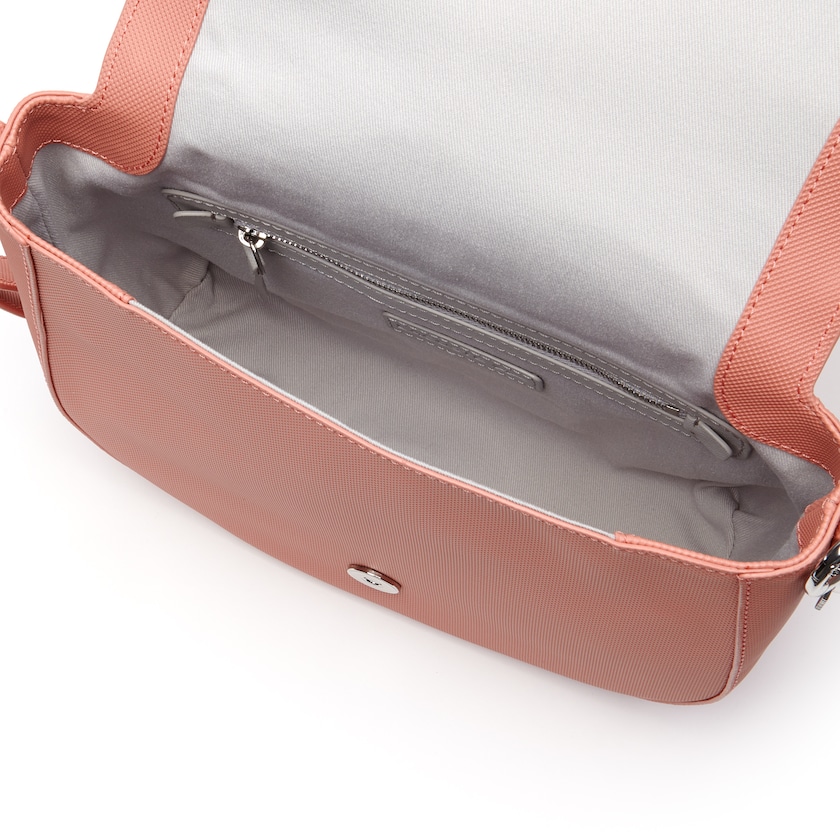 Bolsas Lacoste Feminino Rosa Daily Classic Coated Piqué Canvas Round Crossover Bag HB9-69336M7