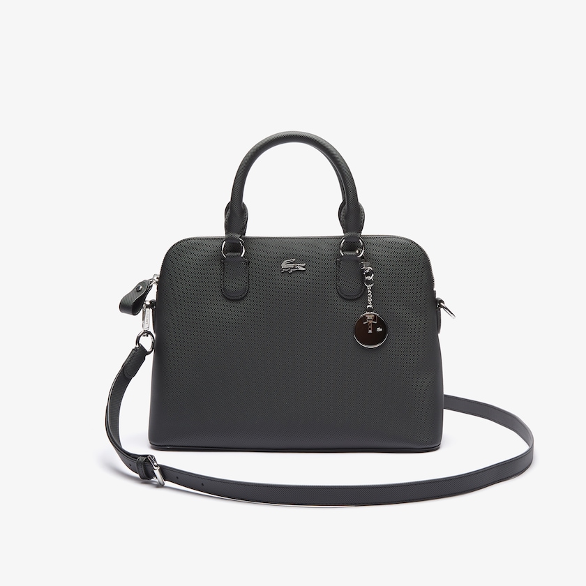 Bolsas Lacoste Feminino Pretas Daily Classic Coated Piqué Canvas Bugatti Bag QQ4-26922D7