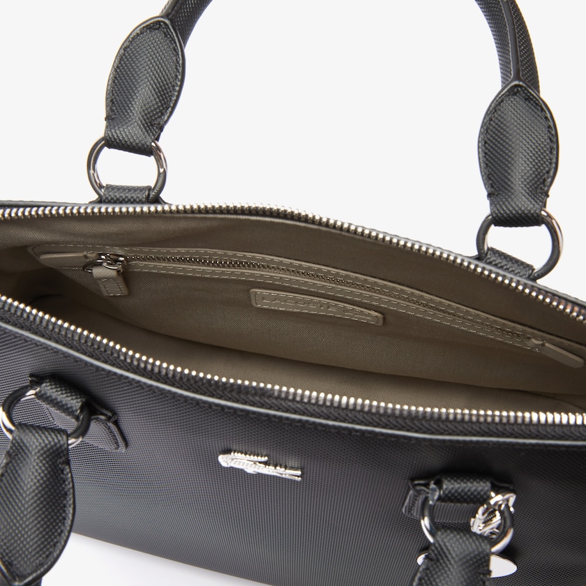 Bolsas Lacoste Feminino Pretas Daily Classic Coated Piqué Canvas Bugatti Bag QQ4-26922D7