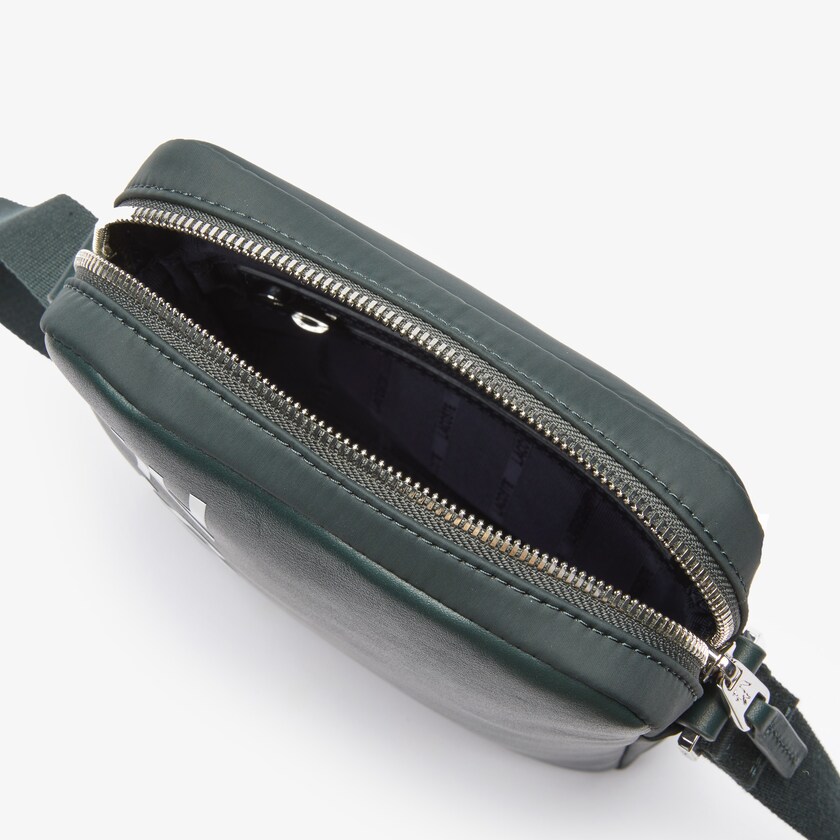Bolsas Lacoste Masculino Verdes Escuro L.12.12 Signature Leather Cross Body Bag UU1-66786I0