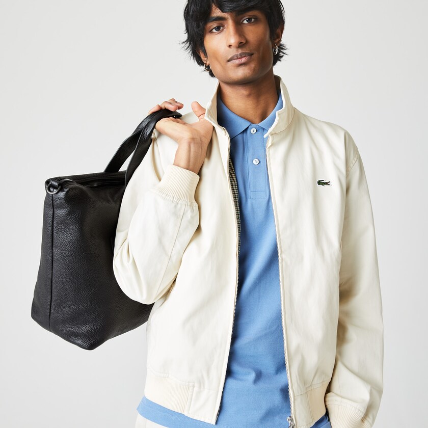 Bolsas Lacoste Masculino Pretas Soft Matte Detachable-Strap Weekend Bag JW1-32423B8