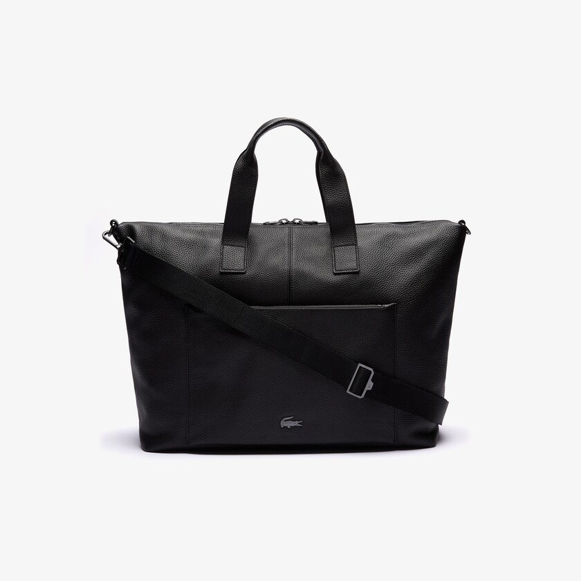 Bolsas Lacoste Masculino Pretas Soft Matte Detachable-Strap Weekend Bag JW1-32423B8