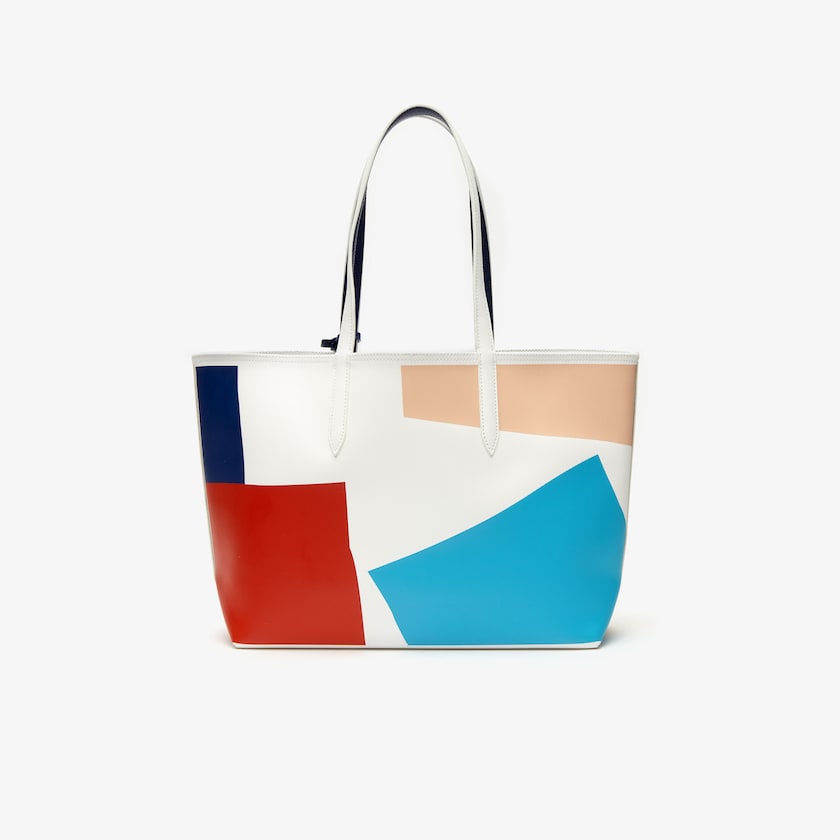 Bolsas Tote Lacoste Feminino Branco Azul Marinho Azuis Anna Removable Pouch Coloured Design VN2-51575W1