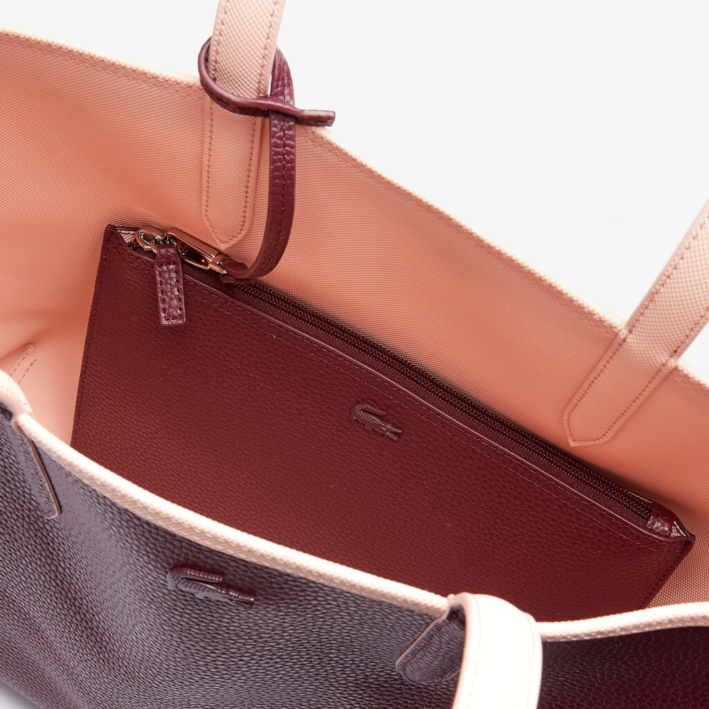 Bolsas Tote Lacoste Feminino Bordeaux Anna Removable Pouch Signature Reversible BW9-36093F9