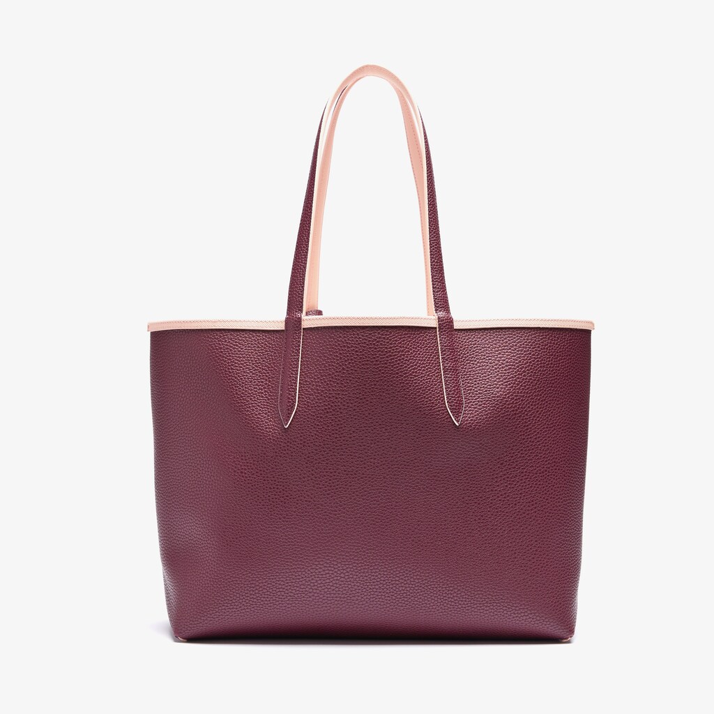 Bolsas Tote Lacoste Feminino Bordeaux Anna Removable Pouch Signature Reversible BW9-36093F9