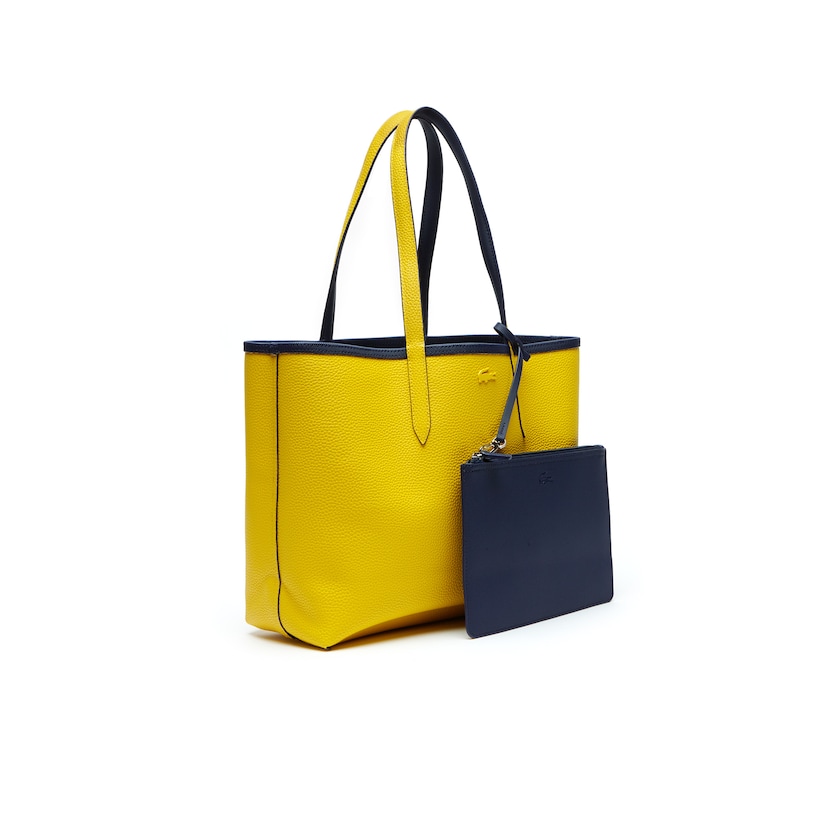 Bolsas Tote Lacoste Feminino Azul Marinho Azuis Douradas Anna Reversible Bicolor YM3-21732K6