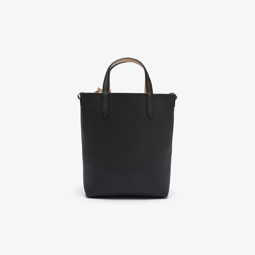 Bolsas Tote Lacoste Feminino Pretas Caqui Anna Reversible Coated Canvas IF3-28642T4