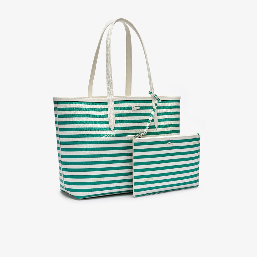 Bolsas Tote Lacoste Feminino Branco Anna Reversible Solid Or Striped Colorblock UM6-52895H9
