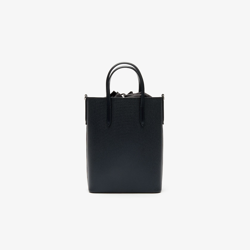 Bolsas Tote Lacoste Feminino Pretas Chantaco Branded Leather Vertical QC7-49084L1