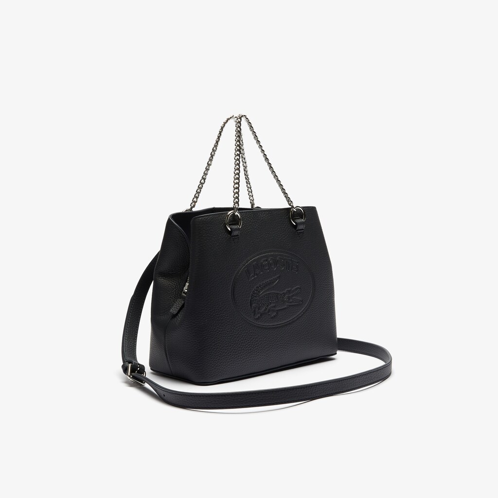 Bolsas Tote Lacoste Feminino Azul Marinho Croco Crew Embossed Logo Small Leather UY3-19541K0