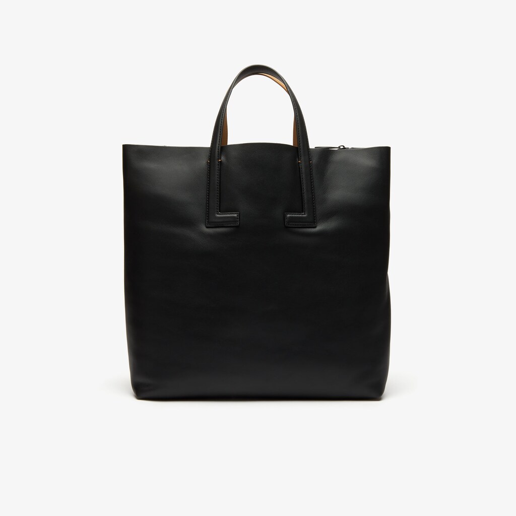 Bolsas Tote Lacoste Feminino Pretas Fashion Show Two-Tone Leather Double BJ9-60376D4
