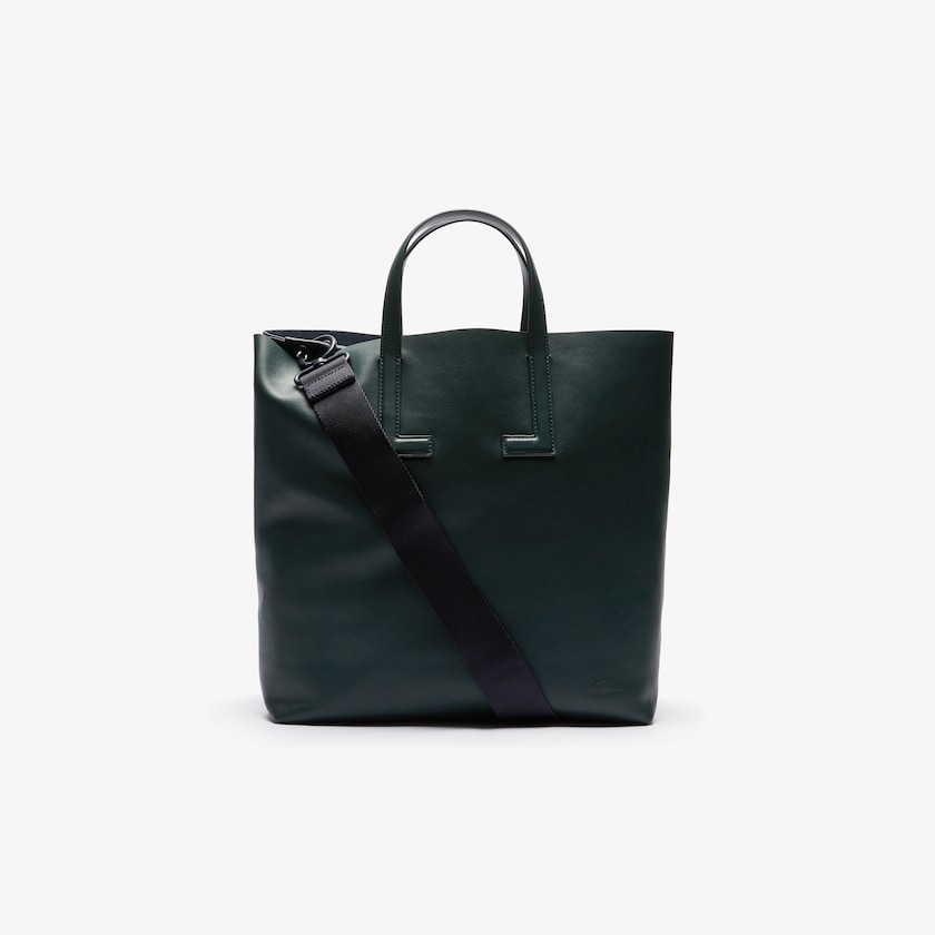 Bolsas Tote Lacoste Feminino Verdes Escuro Fashion Show Two-Tone Leather Double XS8-26352N1
