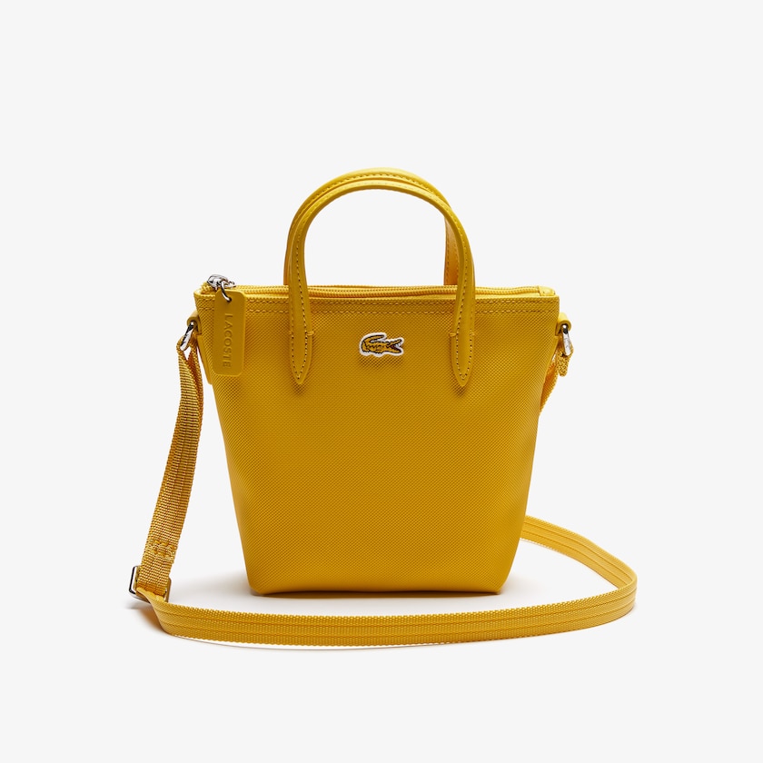 Bolsas Tote Lacoste Feminino Amarelas L.12.12 Concept Petit Piqué Coated Canvas Mini Zip BH0-03880K9
