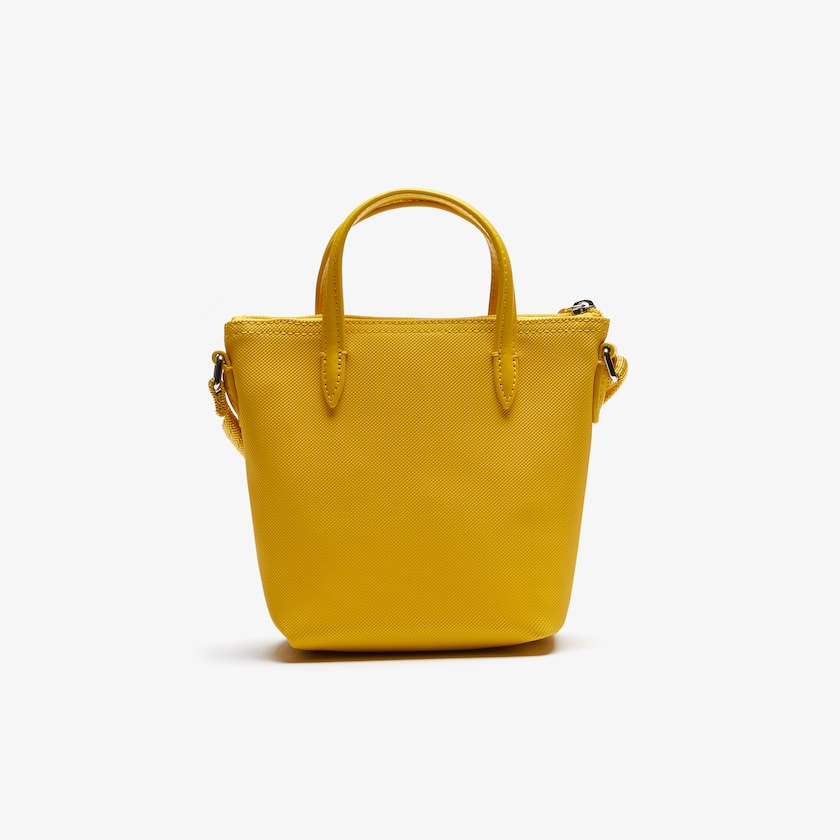 Bolsas Tote Lacoste Feminino Amarelas L.12.12 Concept Petit Piqué Coated Canvas Mini Zip BH0-03880K9