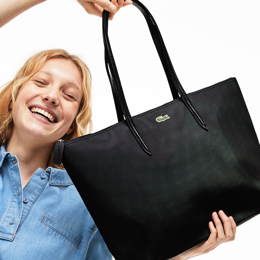 Bolsas Tote Lacoste Feminino Pretas L.12.12 Concept Zip WZ5-51315C3