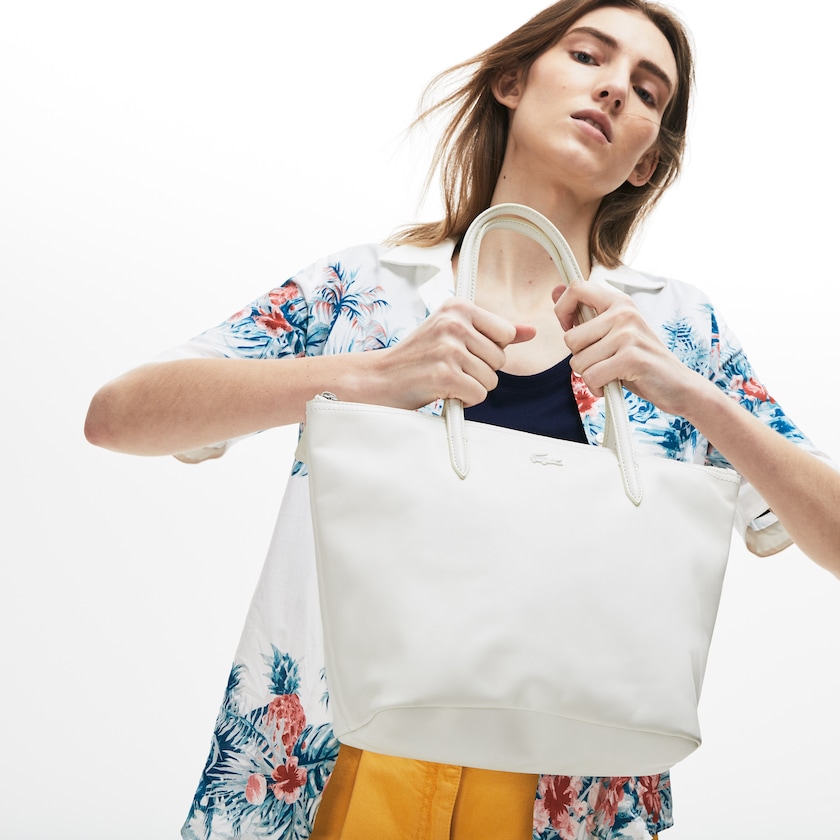 Bolsas Tote Lacoste Feminino Branco L.12.12 Small Leather BY4-34383C6