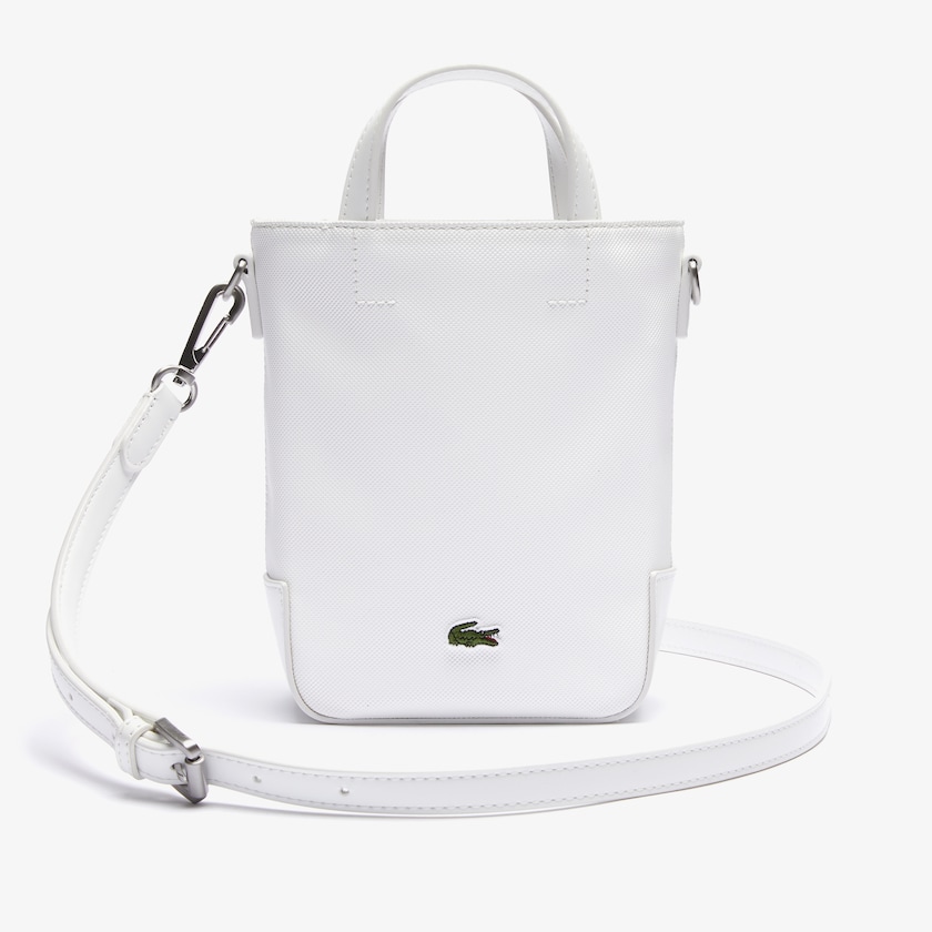 Bolsas Tote Lacoste Feminino Branco Small Piqué Canvas KY7-28882W3