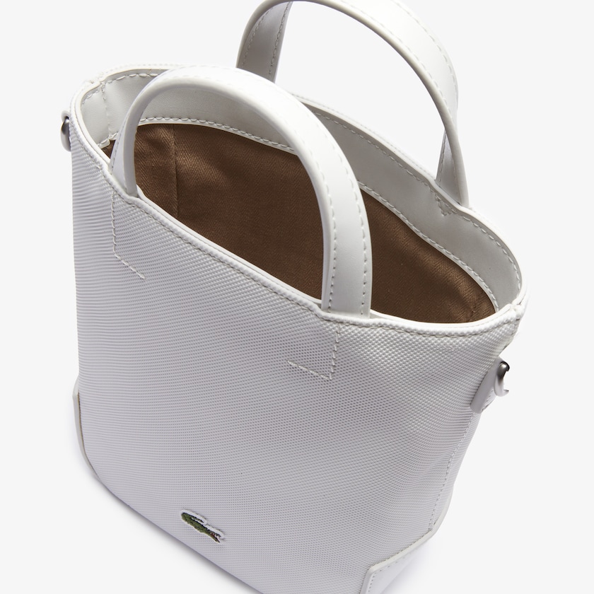 Bolsas Tote Lacoste Feminino Branco Small Piqué Canvas KY7-28882W3