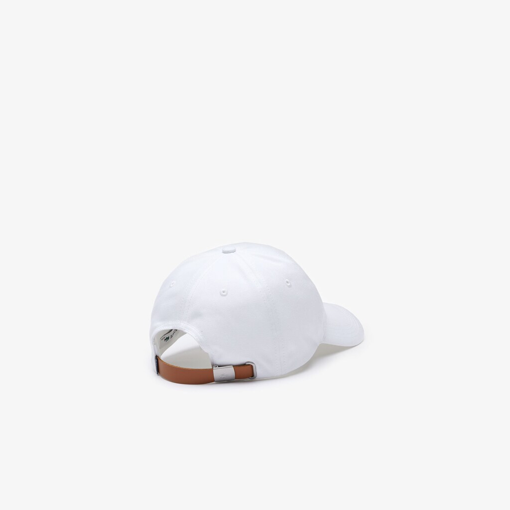 Boné Lacoste Masculino Branco Contrast Strap And Crocodile Cotton IH5-15671A9