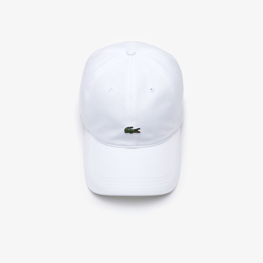 Boné Lacoste Masculino Branco Contrast Strap And Crocodile Cotton IH5-15671A9