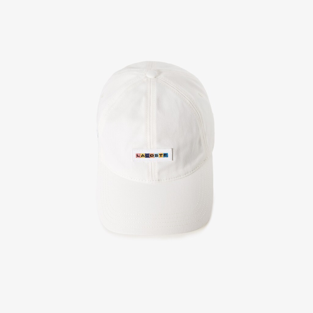Boné Lacoste Masculino Branco Multicolor-Logo Cotton YQ7-68756V2