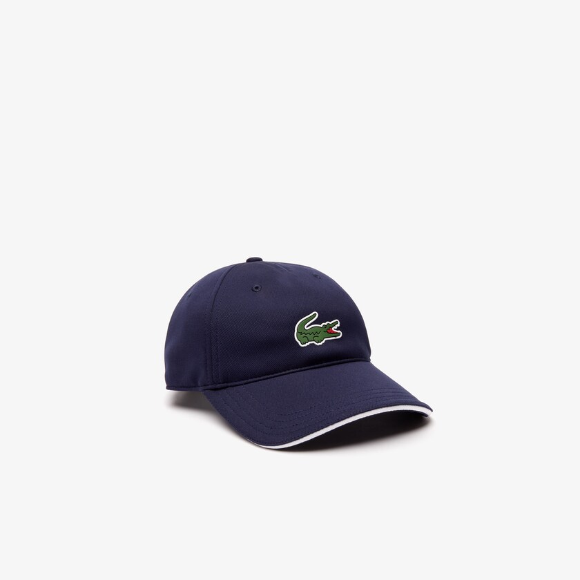 Boné Lacoste Masculino Azul Marinho Azuis Branco SPORT Breathable Piqué Golf JM0-59405W6