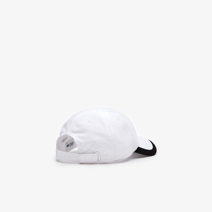 Boné Lacoste Masculino Branco Pretas SPORT Contrast Border Lightweight FK9-41344Y6