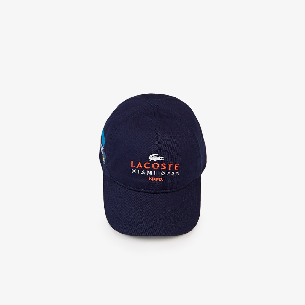 Boné Lacoste Masculino Azul Marinho Azuis Laranja Branco SPORT Miami Open Cotton OR6-19981G1