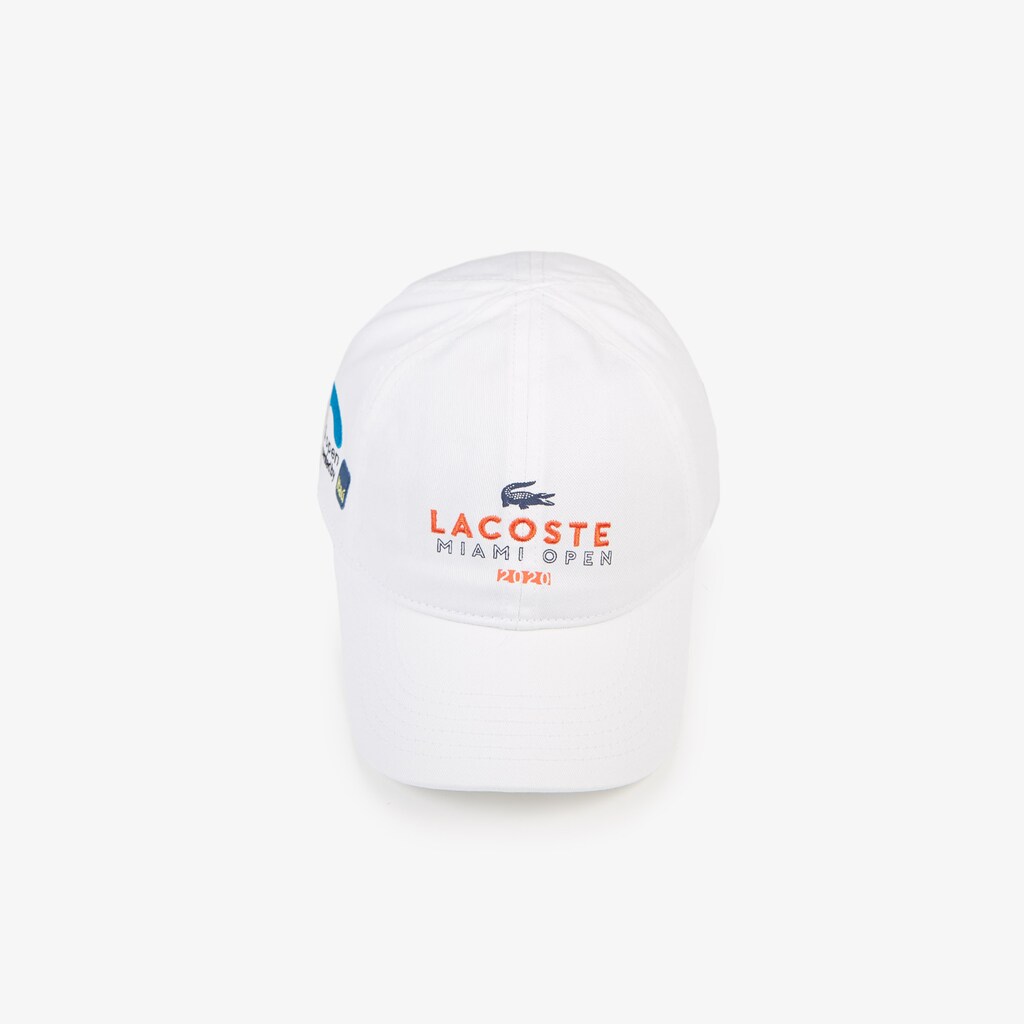 Boné Lacoste Masculino Branco Laranja Azul Marinho Azuis SPORT Miami Open Cotton SF6-87978C1
