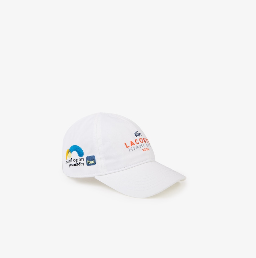 Boné Lacoste Masculino Branco Laranja Azul Marinho Azuis SPORT Miami Open Cotton SF6-87978C1