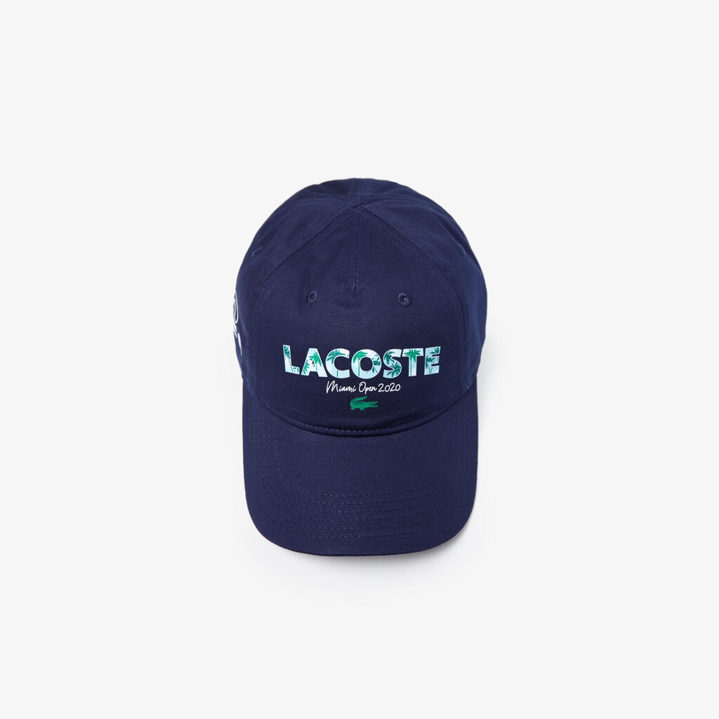Boné Lacoste Masculino Azul Marinho Azuis Branco SPORT Miami Open Print Cotton VW6-61406M2