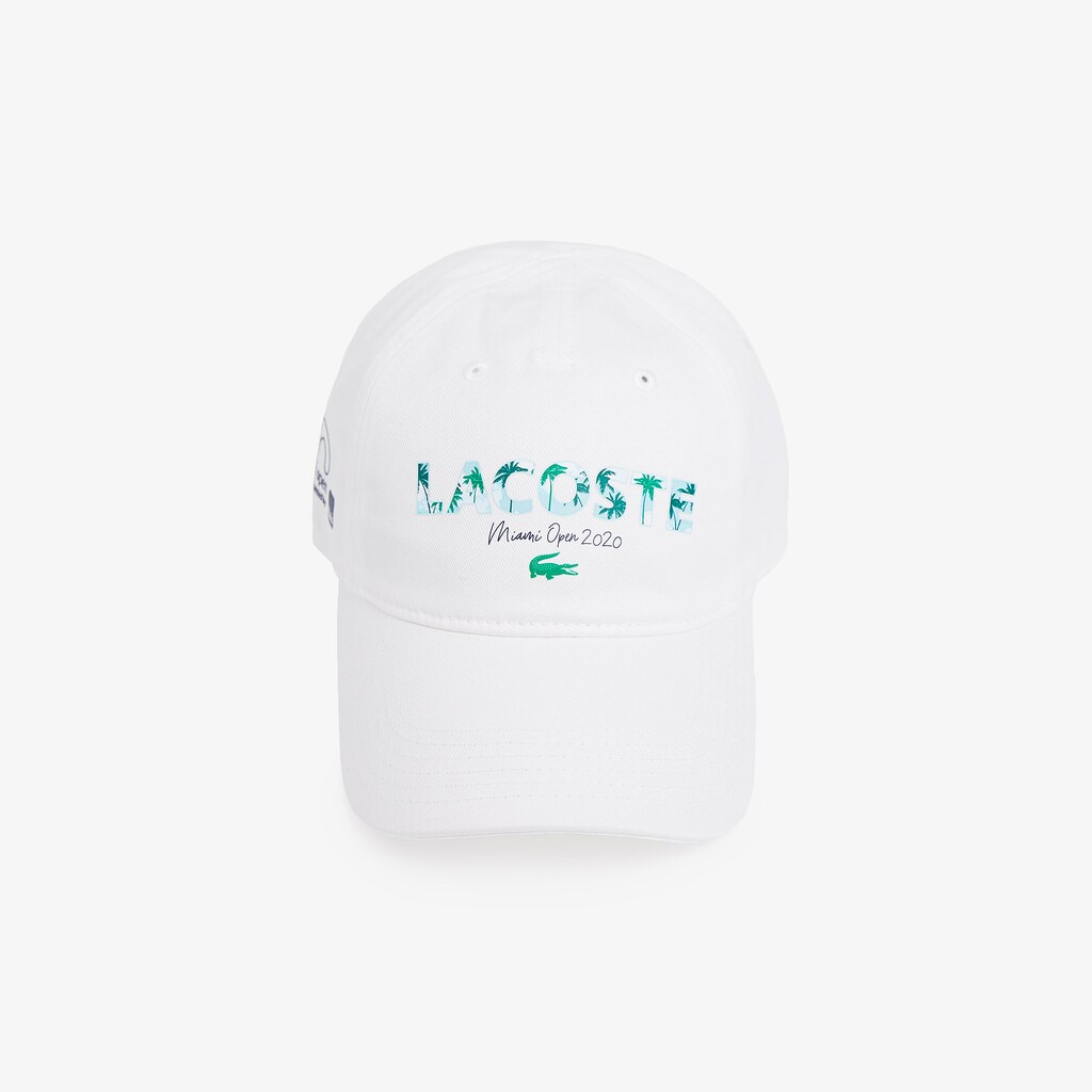 Boné Lacoste Masculino Branco Azul Marinho Azuis SPORT Miami Open Print Cotton PV3-07670J7