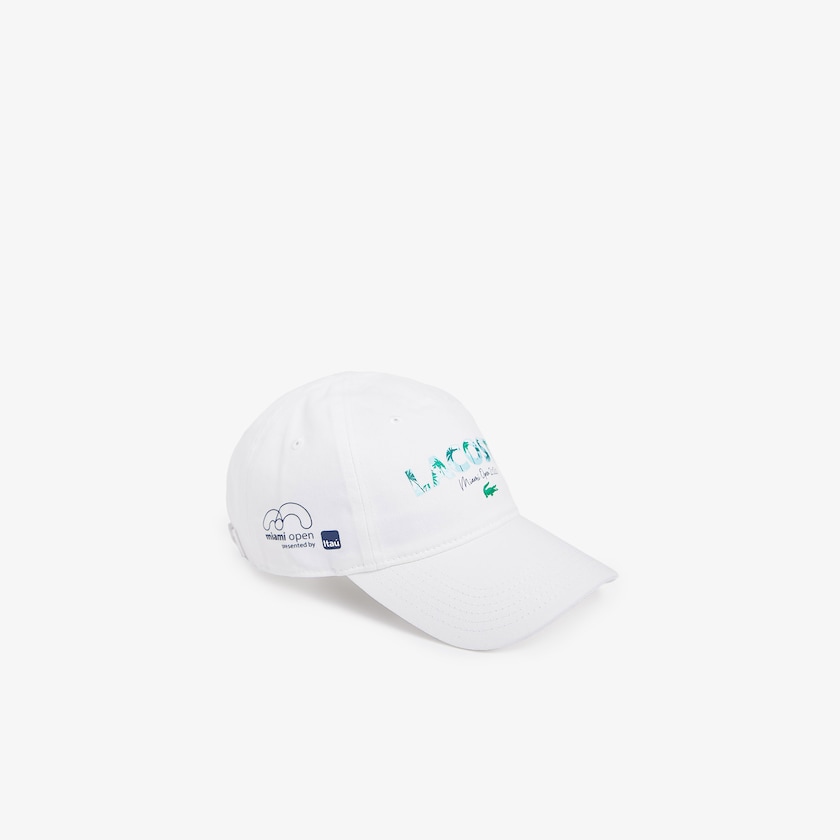 Boné Lacoste Masculino Branco Azul Marinho Azuis SPORT Miami Open Print Cotton PV3-07670J7