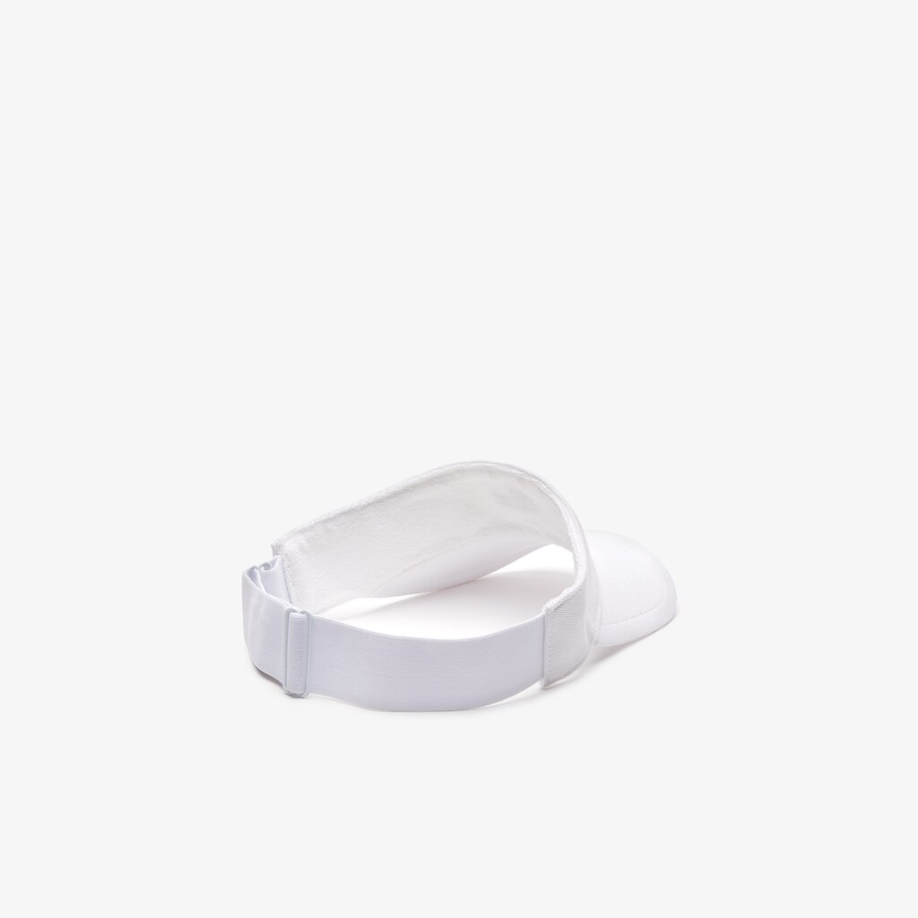 Boné Lacoste Masculino Branco SPORT Piqué And Fleece Tennis Visor HF2-47674W7