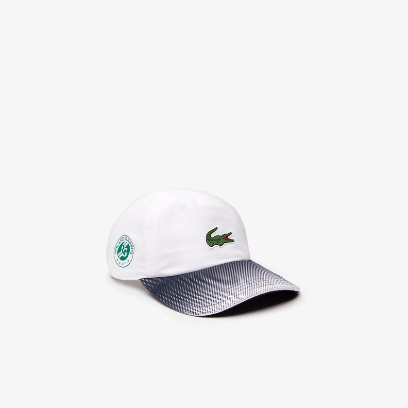 Boné Lacoste Masculino Branco Azul Marinho Azuis SPORT Roland Garros Ombré TD1-38603R0