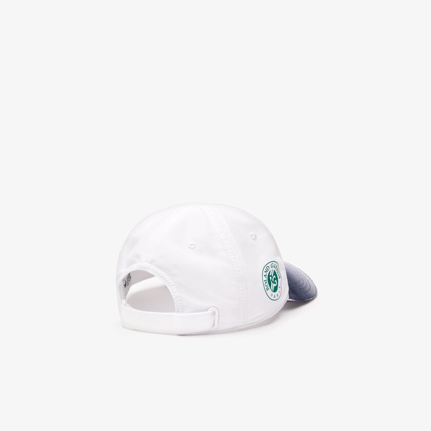 Boné Lacoste Masculino Branco Azul Marinho Azuis SPORT Roland Garros Ombré TD1-38603R0